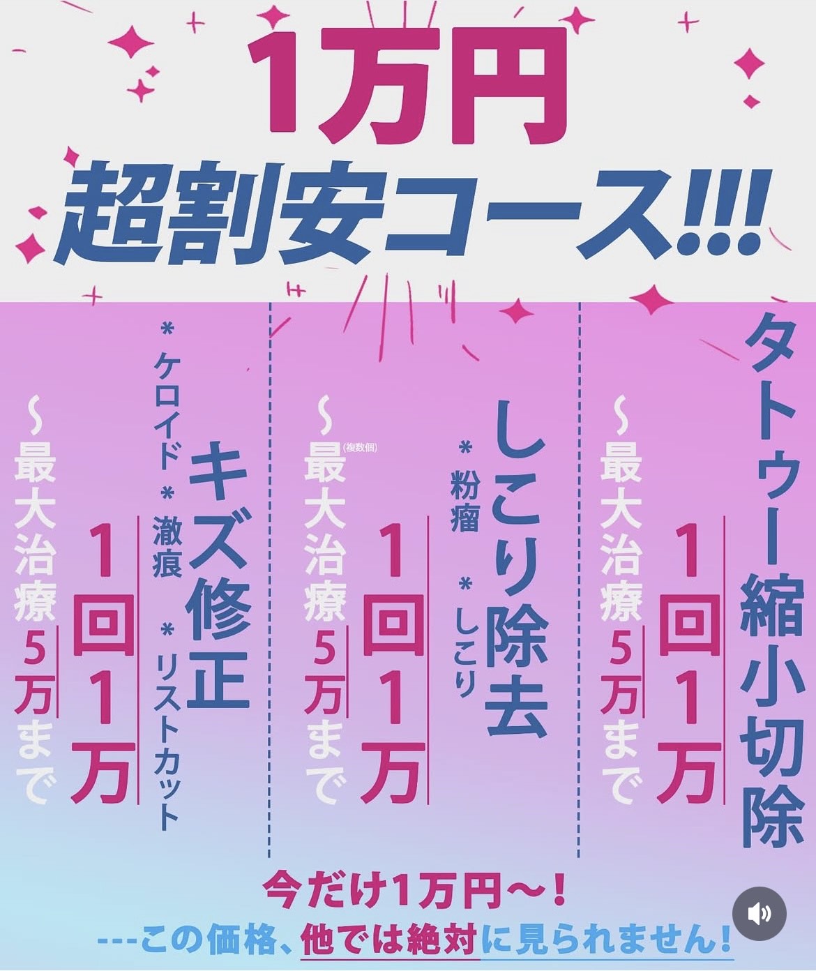 タトゥー 1万円超割安コース
